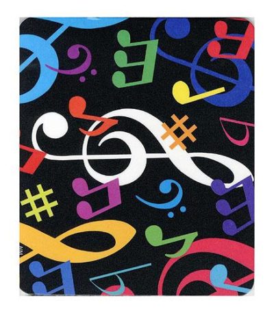 TAPPETINO PER MOUSE: MULTICOLOUR MUSICAL NOTES