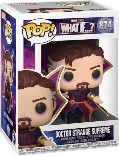 MARVEL: FUNKO POP! - WHAT IF...?  DOCTOR STRANGE SUPREME (VINYL FIGURE 874)