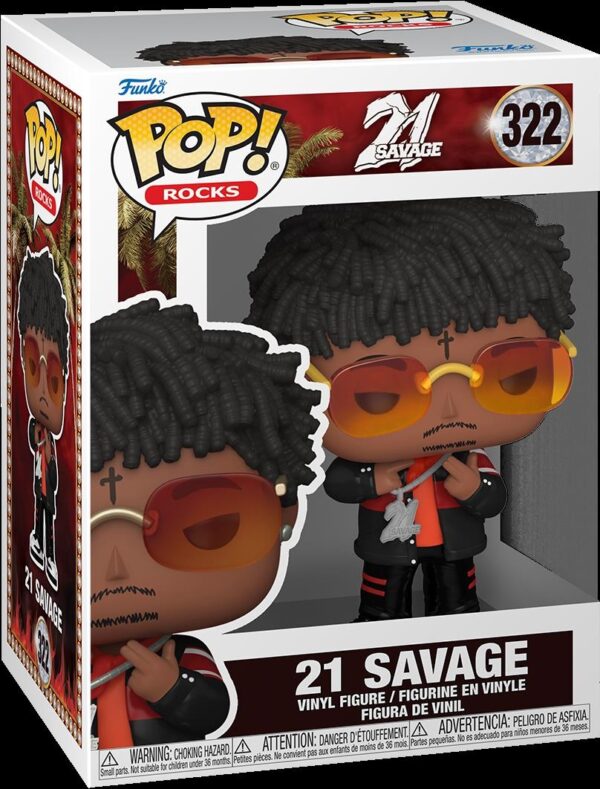 21 SAVAGE: FUNKO POP! ROCKS - 21 SAVAGE (VINYL FIGURE 322)