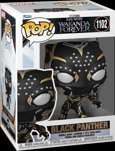 MARVEL: FUNKO POP! - BLACK PANTHER WAKANDA FOREVER - BLACK PANTHER (VINYL FIGURE 1102)