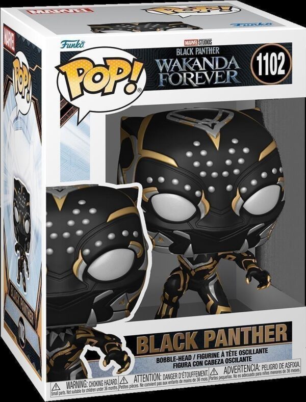 MARVEL: FUNKO POP! - BLACK PANTHER WAKANDA FOREVER - BLACK PANTHER (VINYL FIGURE 1102)