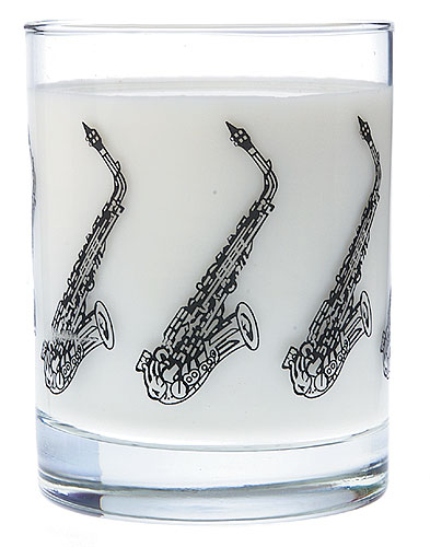 BICCHIERI IN VETRO TUMBLER: SAXOPHONE