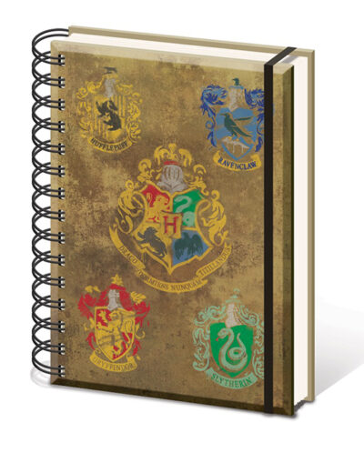 HARRY POTTER: PYRAMID - HOGWARTS CRESTS (WIRO A5 NOTEBOOK / QUADERNO)