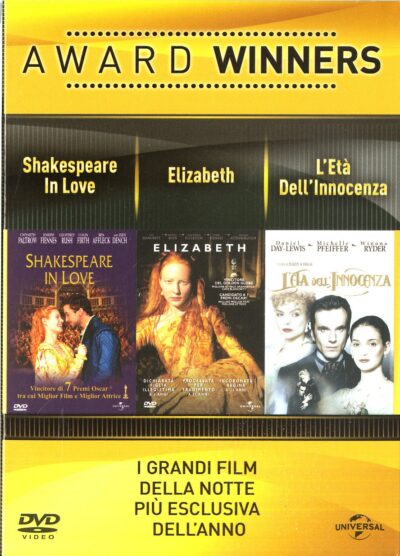 OSCAR COLLECTION 4 (BOX 3 DVD SHAKESPEARE IN LOVE,ELIZABETH,L'ETA DELL'INNO...)