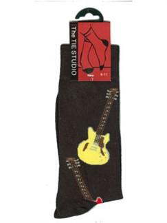 CALZINI CON CHITARRE RED & YELLOW - (SIZE 6-11/40-45)