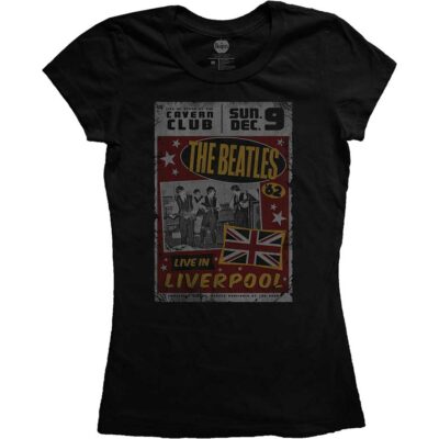 BEATLES (THE): LIVE IN ENGLAND BLACK (T-SHIRT DONNA TG. XL)