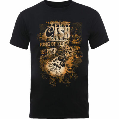 T-SHIRT XL UNISEX BLACK GUITAR SONG TITLES