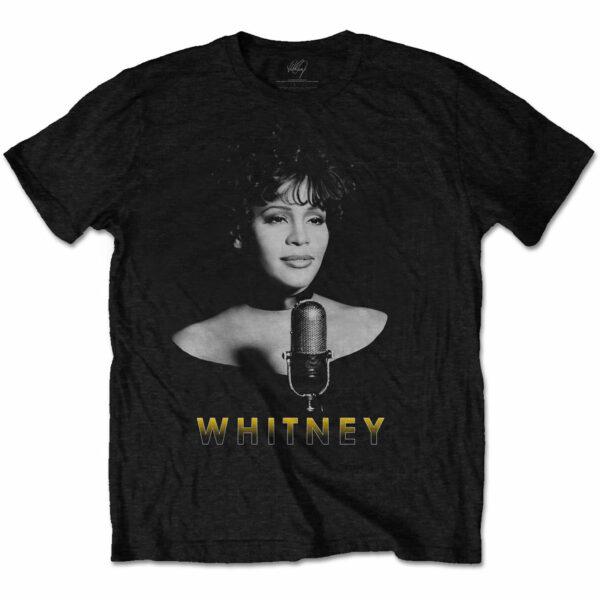 WHITNEY HOUSTON: BLACK & WHITE PHOTO (T-SHIRT UNISEX TG. XL)