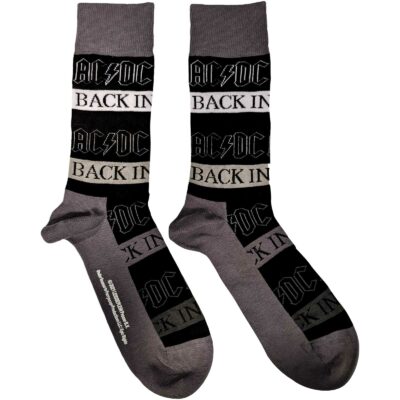 AC/DC: ANKLE SOCKS: BACK IN BLACK (UK SIZE 7 - 11)