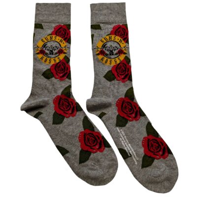 ANKLE SOCKS # UK SIZE 7 - 11 UNISEX GREY # BULLET ROSES