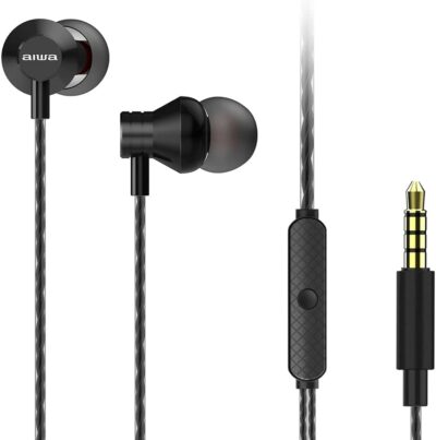 AURICOLARI AIWA (ESTM-50BK) IN EAR CON MICROFONO COLORE NERO