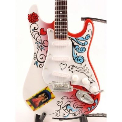 MINI CHITARRA DA COLLEZIONE REPLICA IN LEGNO - J.HENDRIX - MON. P.