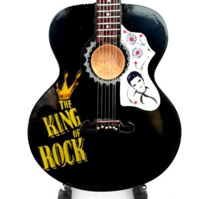 MINI CHITARRA DA COLLEZIONE REPLICA IN LEGNO - ELVIS PRESLEY - TRIBUTE