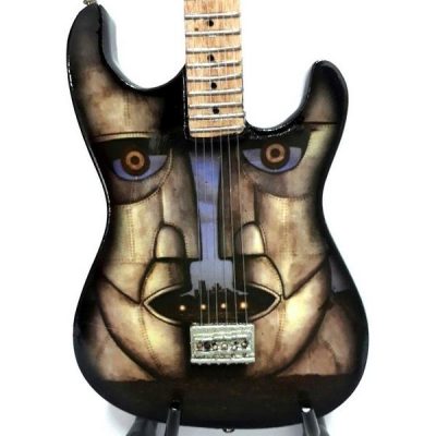 MINI CHITARRA DA COLLEZIONE REPLICA IN LEGNO - PINK FLOYD - TRIBUTE