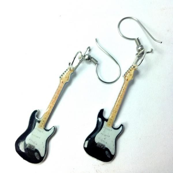 ORECCHINI A FORMA DI CHITARRA IN METALLO - ERIC CLAPTON