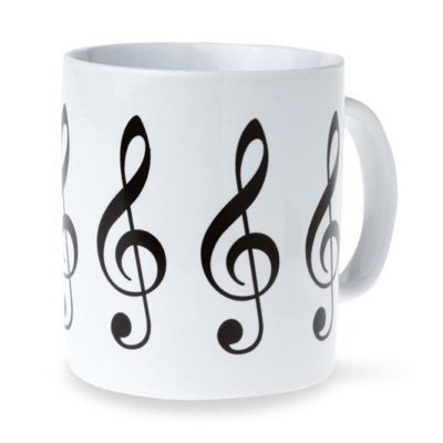 TREBLE CLEF TAZZA - WHITE